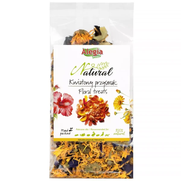 Alegia Natural Kwiatowy przysmak dla  gryzoni 50g
