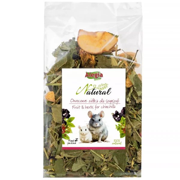 Alegia Natural Owocowe Ziółka dla  Szynszyli 130g