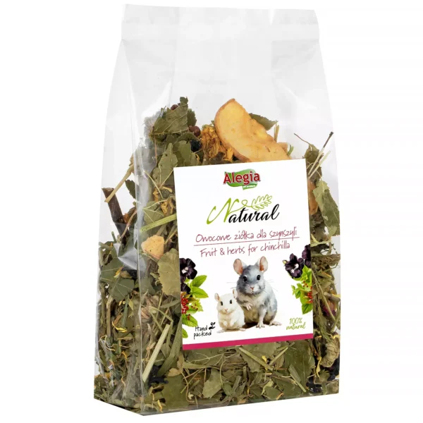 Alegia Natural Owocowe Ziółka dla  Szynszyli 130g - obrazek 2